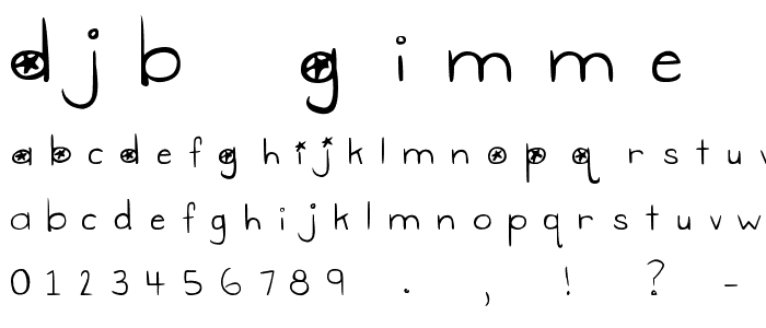 DJB GIMME SPACE font